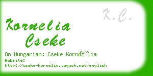 kornelia cseke business card